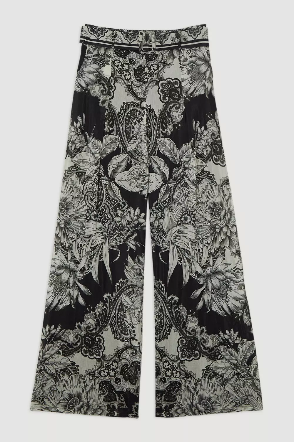 Mono Tall Tile Silk Cotton Woven High Waisted Trouser alternative image