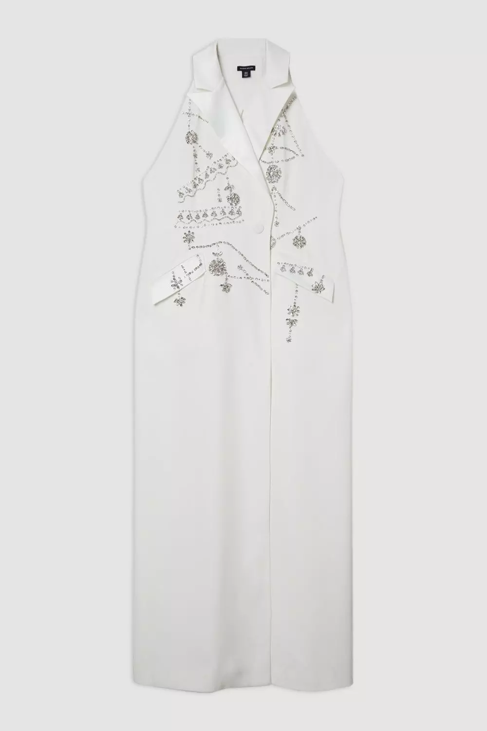 KAREN MILLEN* クリスタル装飾 キャディ ノースリーブ ブレザー Karen Millen】クリスタル装飾キャディノースリーブブレザー