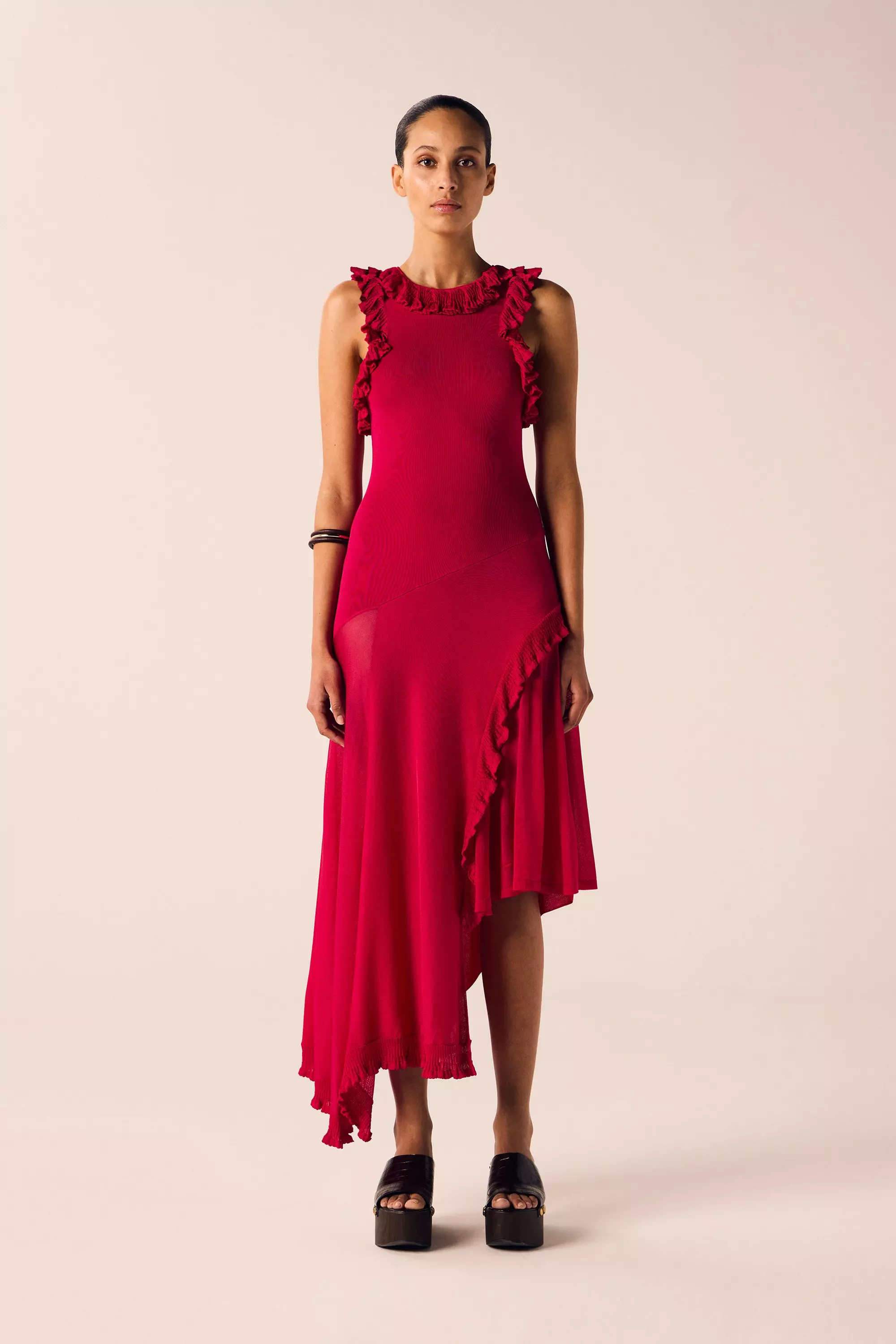◆KAREN MILLEN◆ リボンディテール ロゼット織り ドレス / pink Rent Karen Millen Pink Dress | By Rotation UK