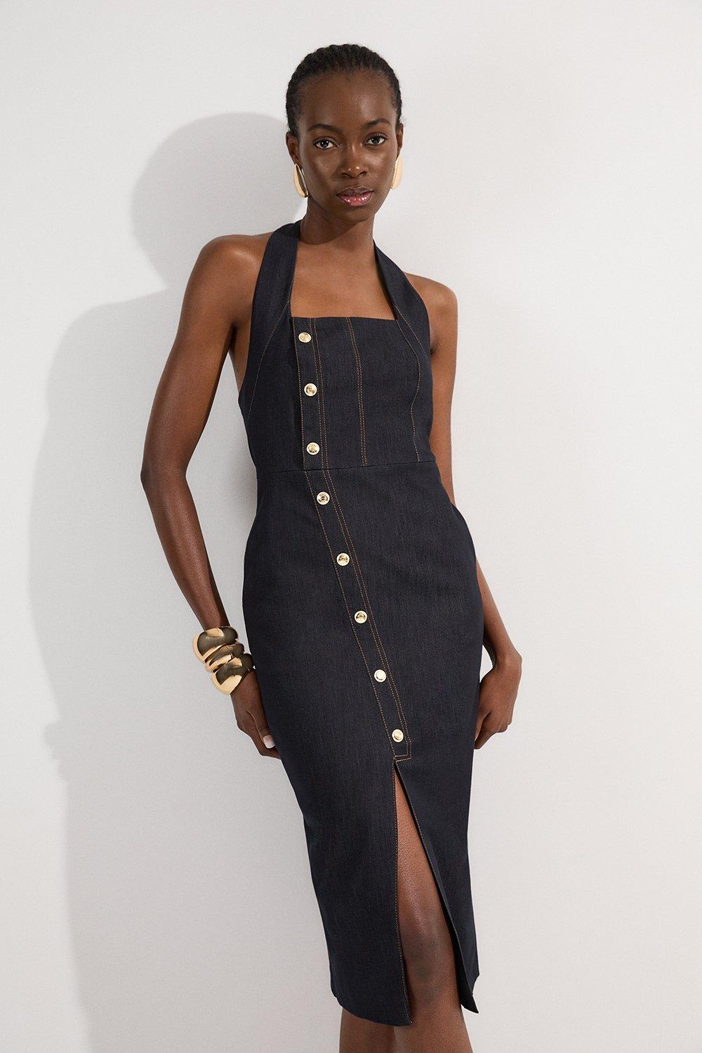 Denim Midi Dresses | Karen Millen