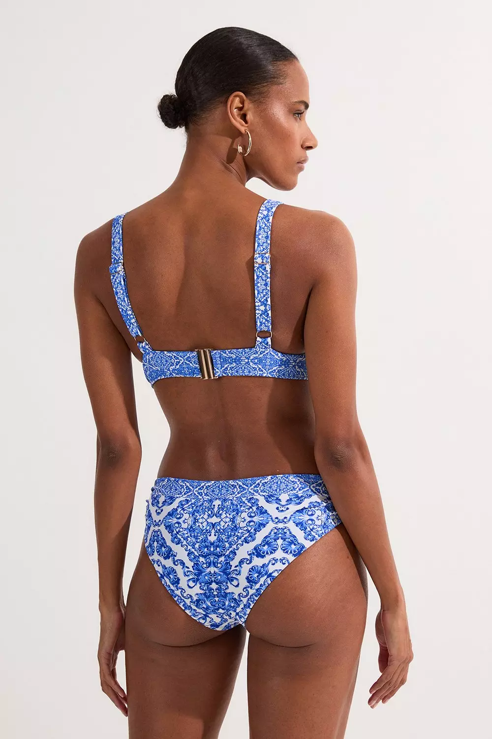 【KAREN MILLEN】スリンキーパームプリントカットアウト水着 Slinky Trim Detail Cut Out Swimsuit | Karen Millen