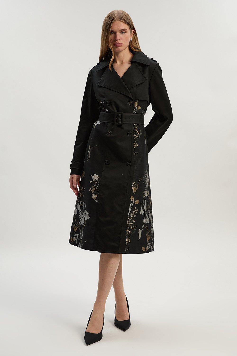 Black Trench Coats | Long Black Trench Coats | Karen Millen