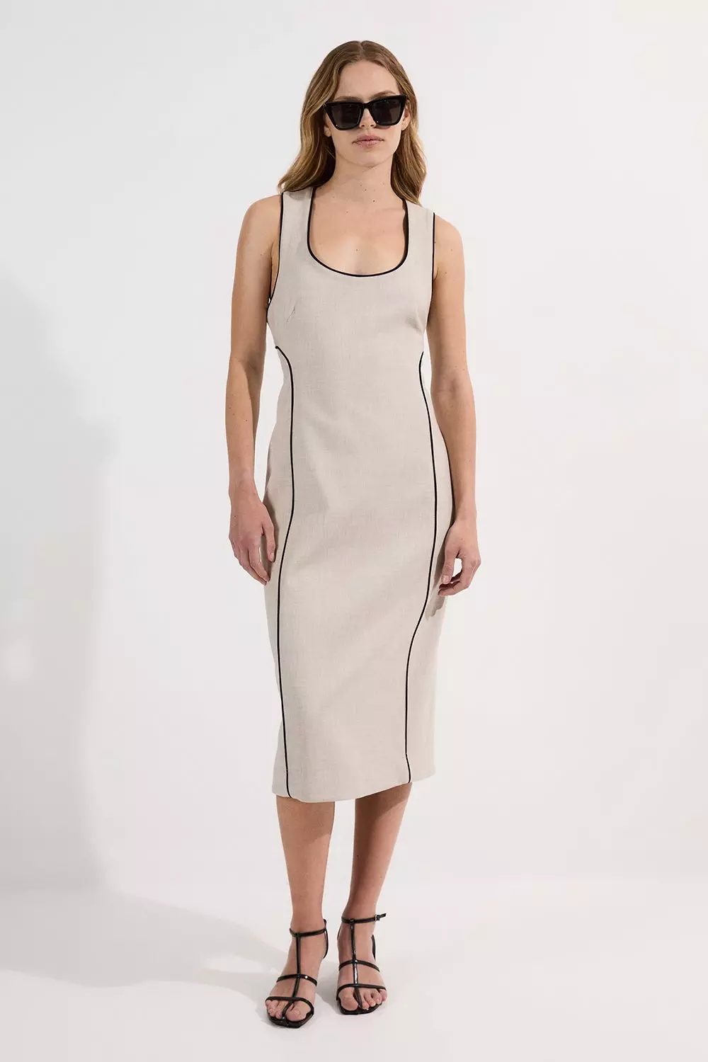 【Karen Millen】アシンメトリック ペンシルミディドレス bkk24560_neutral_xl?$