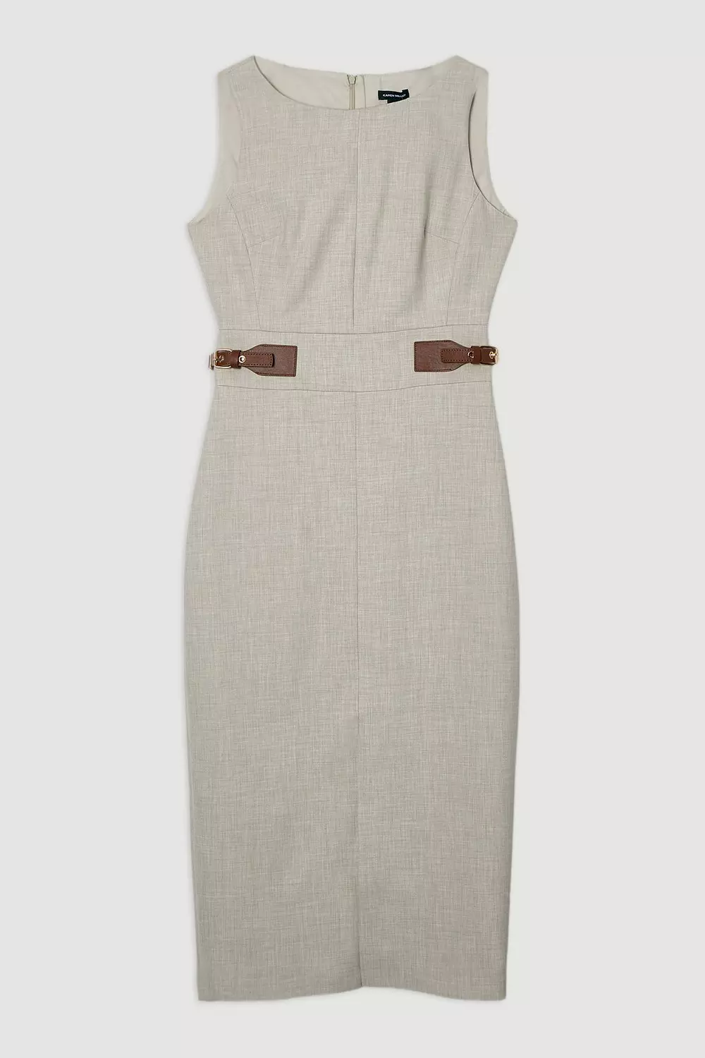 【Karen Millen】英国発！ Tailored Marl Midi Dress バックル Tailored Marl Midi Dress | Karen Millen