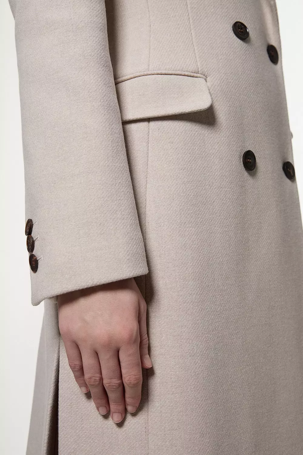IZ様 2plan Melfis double maxi wool coat KAREN MILLEN Italian Manteco Wool Blend Double Breasted