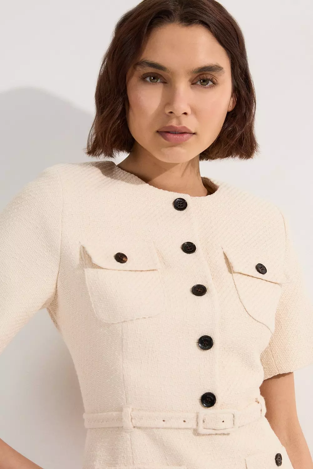 KAREN MILLEN 日本未入荷 タイト テーラード ベルトミディドレス bkk13465_turquoise_xl?$