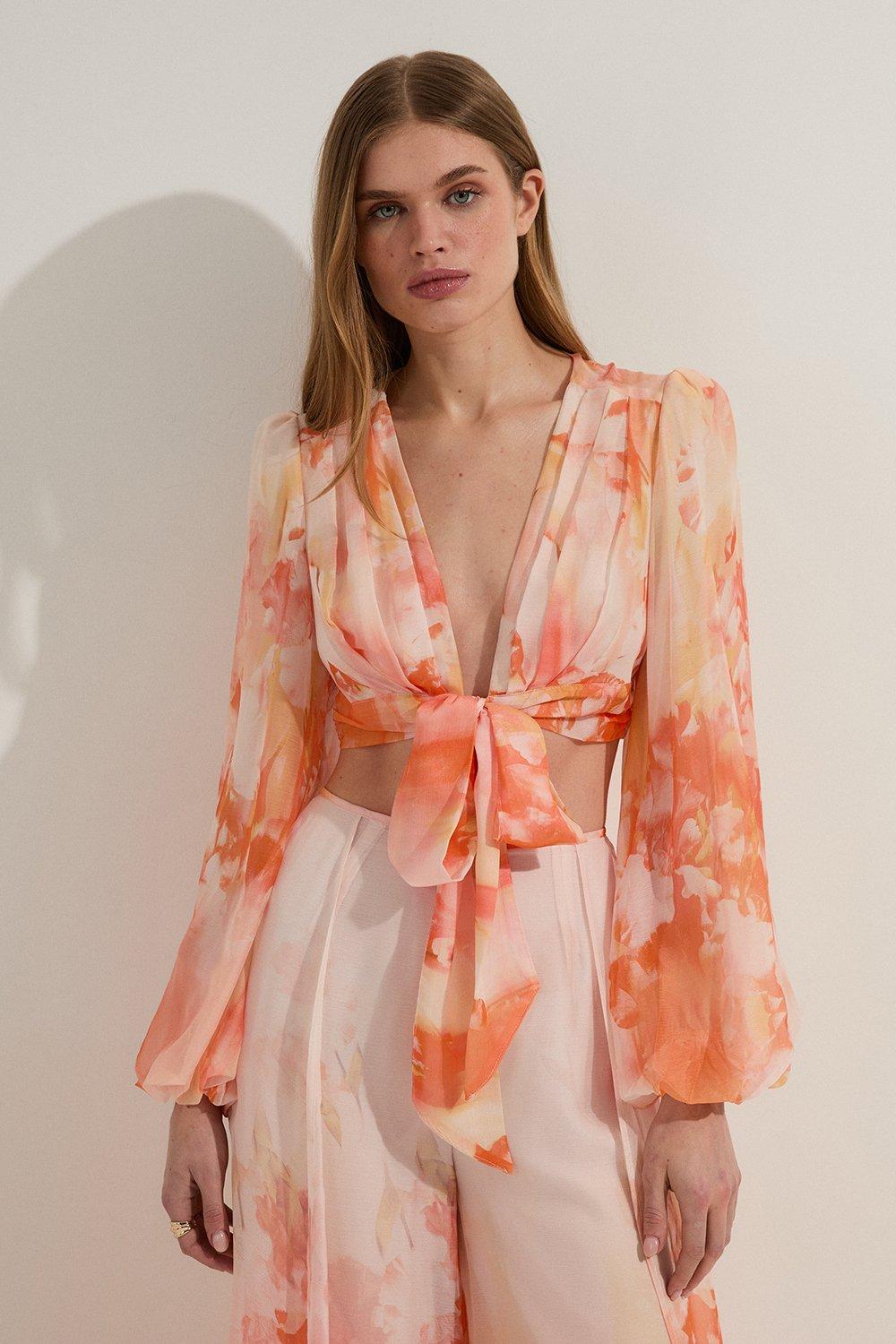 KAREN MILLEN ロングタッセルケープトップ 無地 ノースリーブ シンプルバックリボン背中開きマーメイドロング/山崎みどり