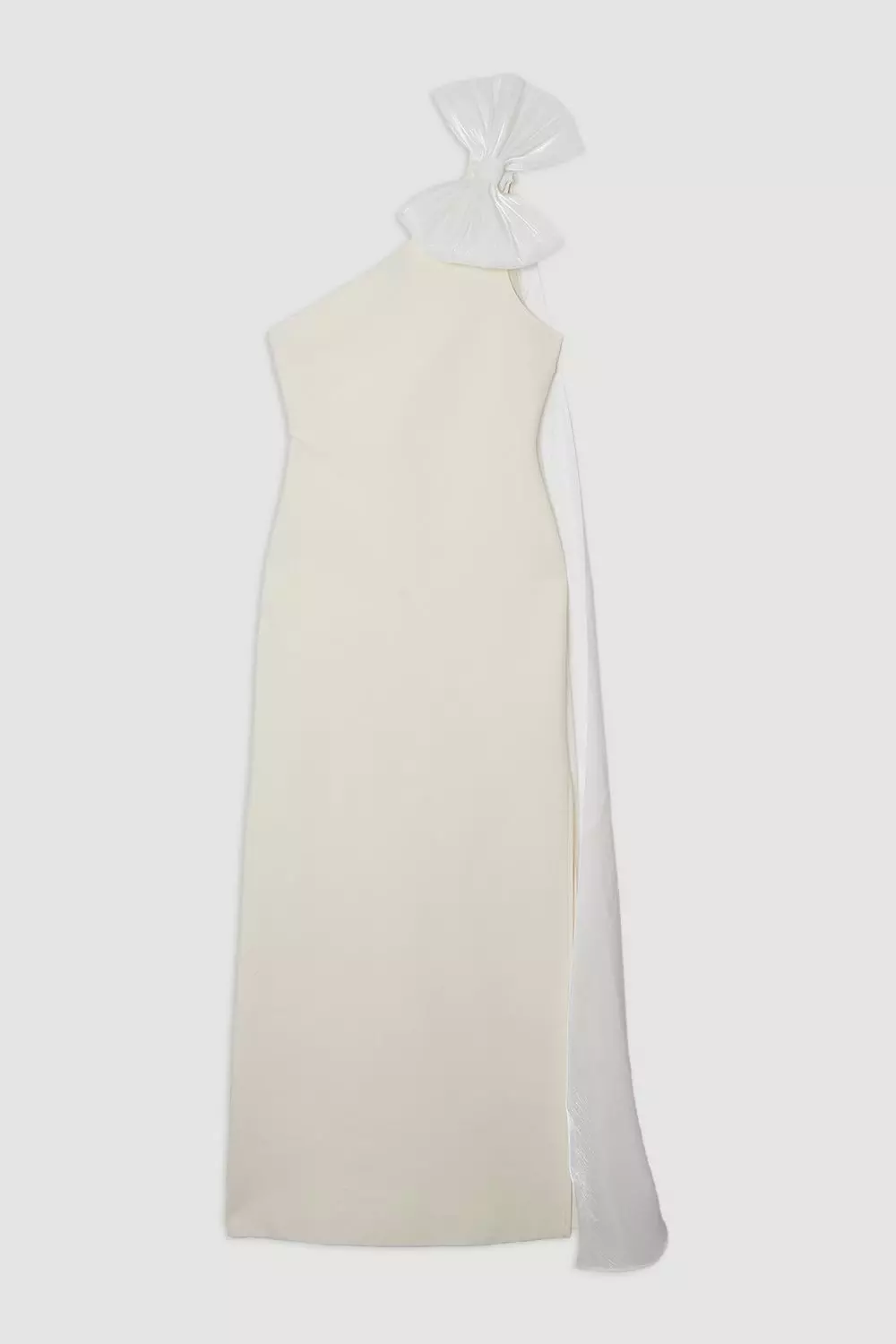 Bandage Figure Form Knit Tassel Sleeve Detail Maxi Dress