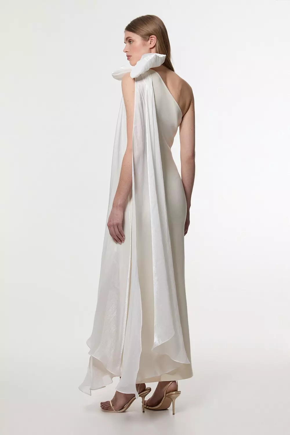 Bandage Figure Form Knit Tassel Sleeve Detail Maxi Dress