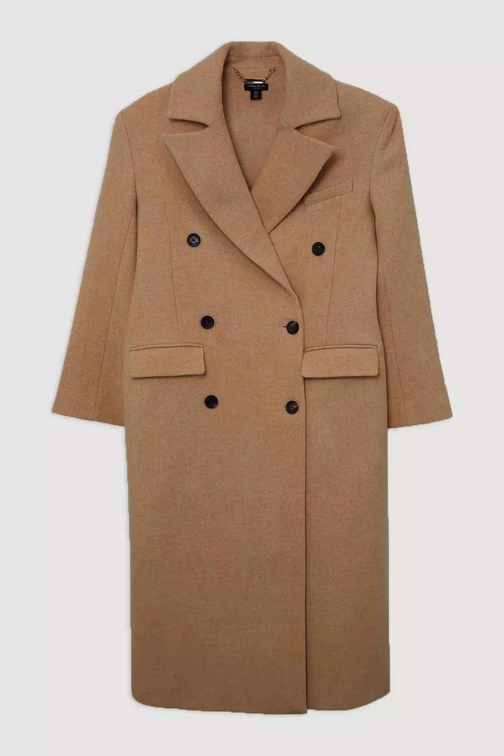 金山大成さん着用　 ILEAN DOUBLE BREASTEDCOAT Italian Wool Double Breasted Tailored Maxi Coat | Karen Millen