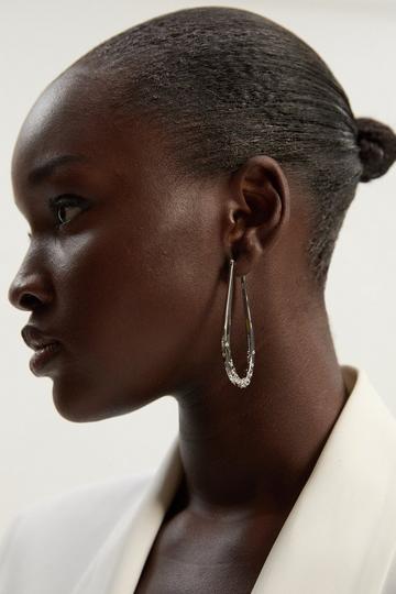 14kt Gold Plated Crystal Sprinkle Loop Earrings gold