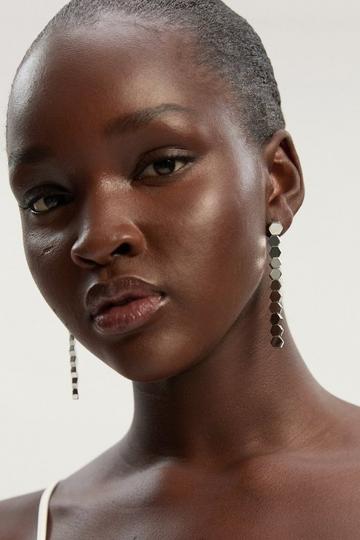 Mosaic Drop Earrings silver