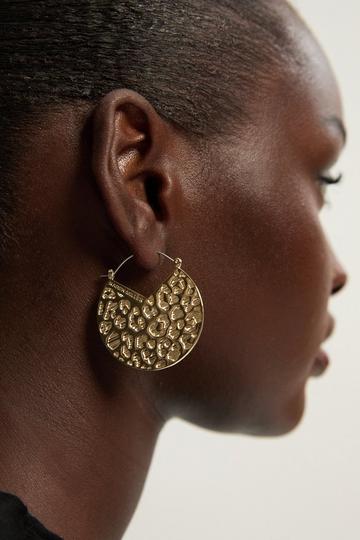 14kt Gold Plated Leopard Spot Earrings gold