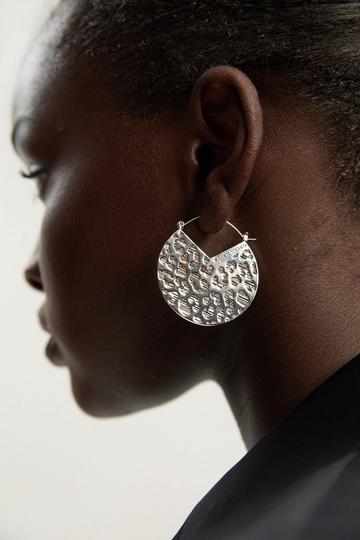 Leopard Spot Earrings silver