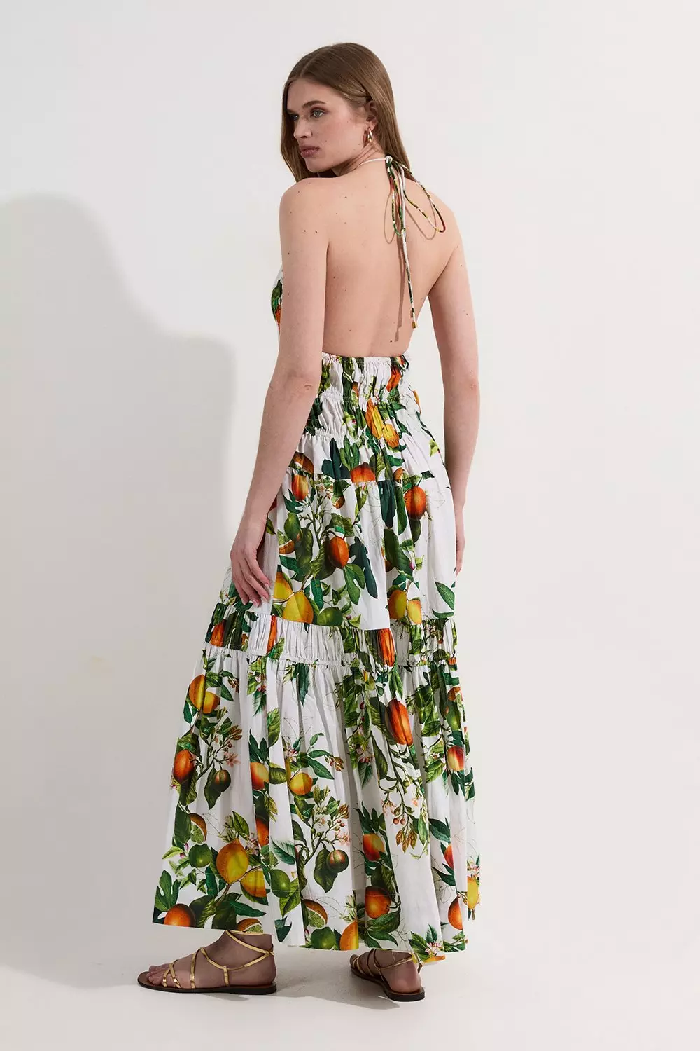 Karen Millen リディア・ミレン プチフローラルマキシドレス Petite Ombre Floral Soft Pleated One Shoulder Maxi Dress