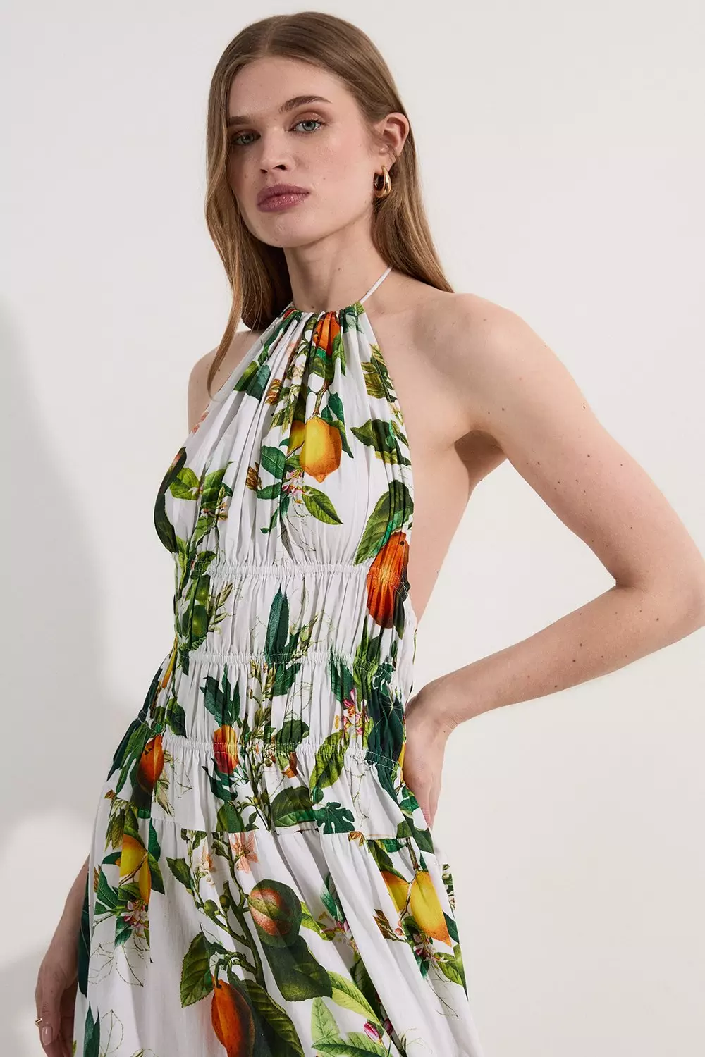安心追跡【KAREN MILLEN】シルクコットンボーダードレス 関税込☆Karen Millen☆シルクコットンボーダーベルトドレス