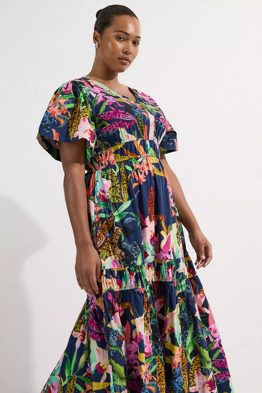 【Karen Millen】フローラル ボーダープリント ラップドレス bkk16645_floral_xl?pdp.template