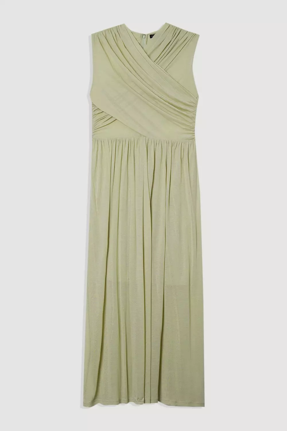 Premium Tencel Jersey Wrap Detail Midi Dress | Karen Millen