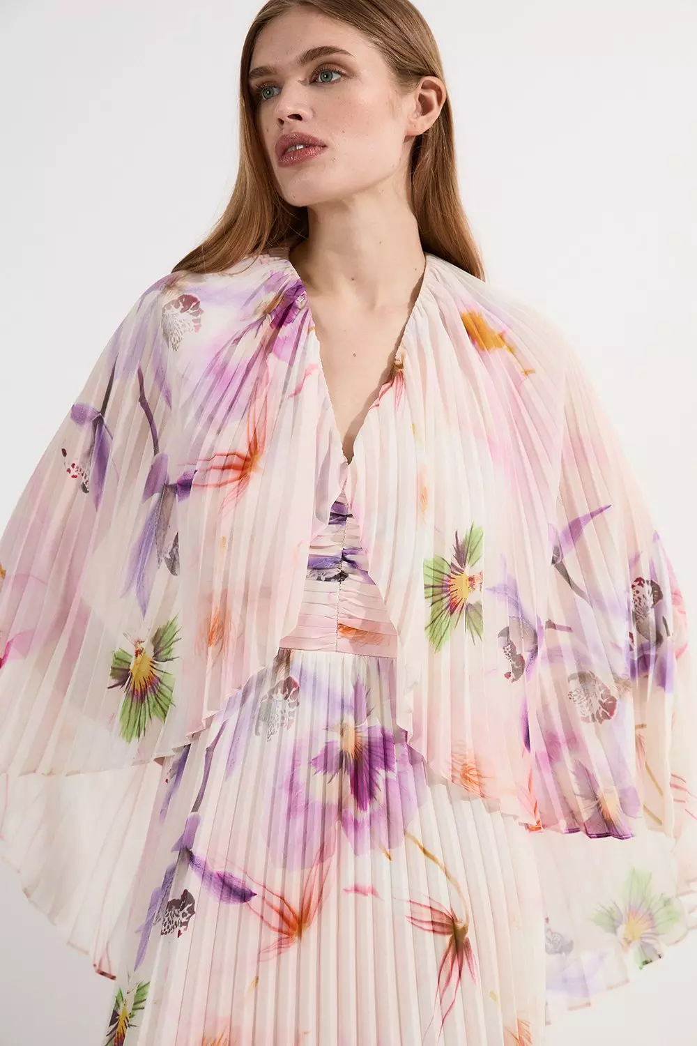 ★Karen Millen★ フローラルウーブンマキシウエディングドレス Trailing Floral Woven Plunge Maxi Dress | Karen Millen
