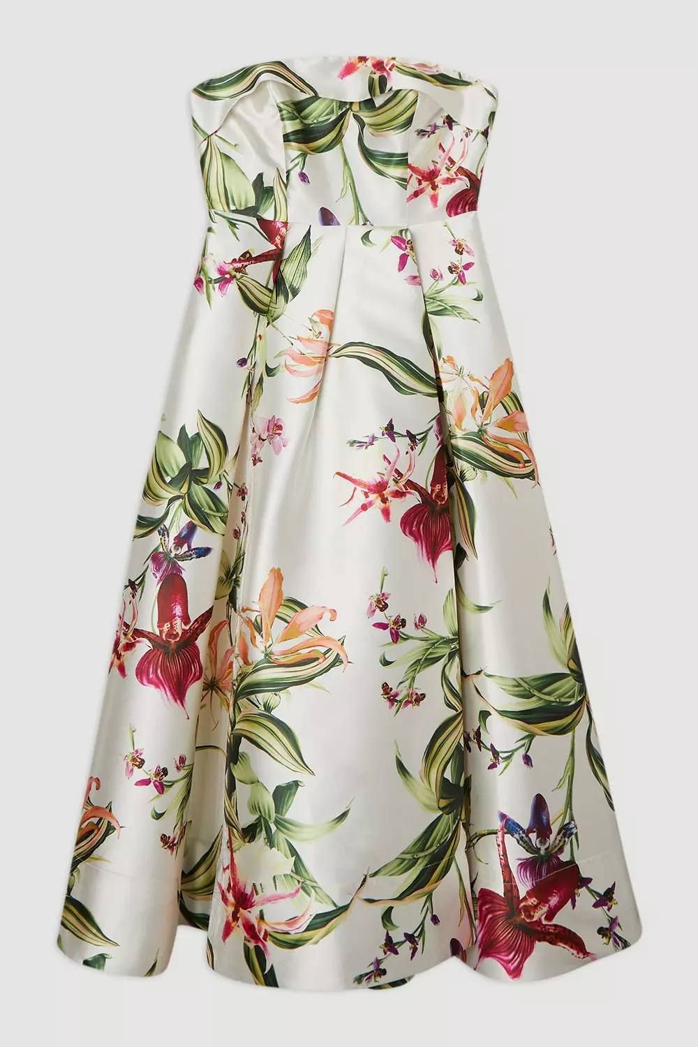 【KAREN MILLEN】Garden Floral Twill Maxi Split Prom Dress Garden Floral Twill Maxi Split Prom Dress | Karen Millen