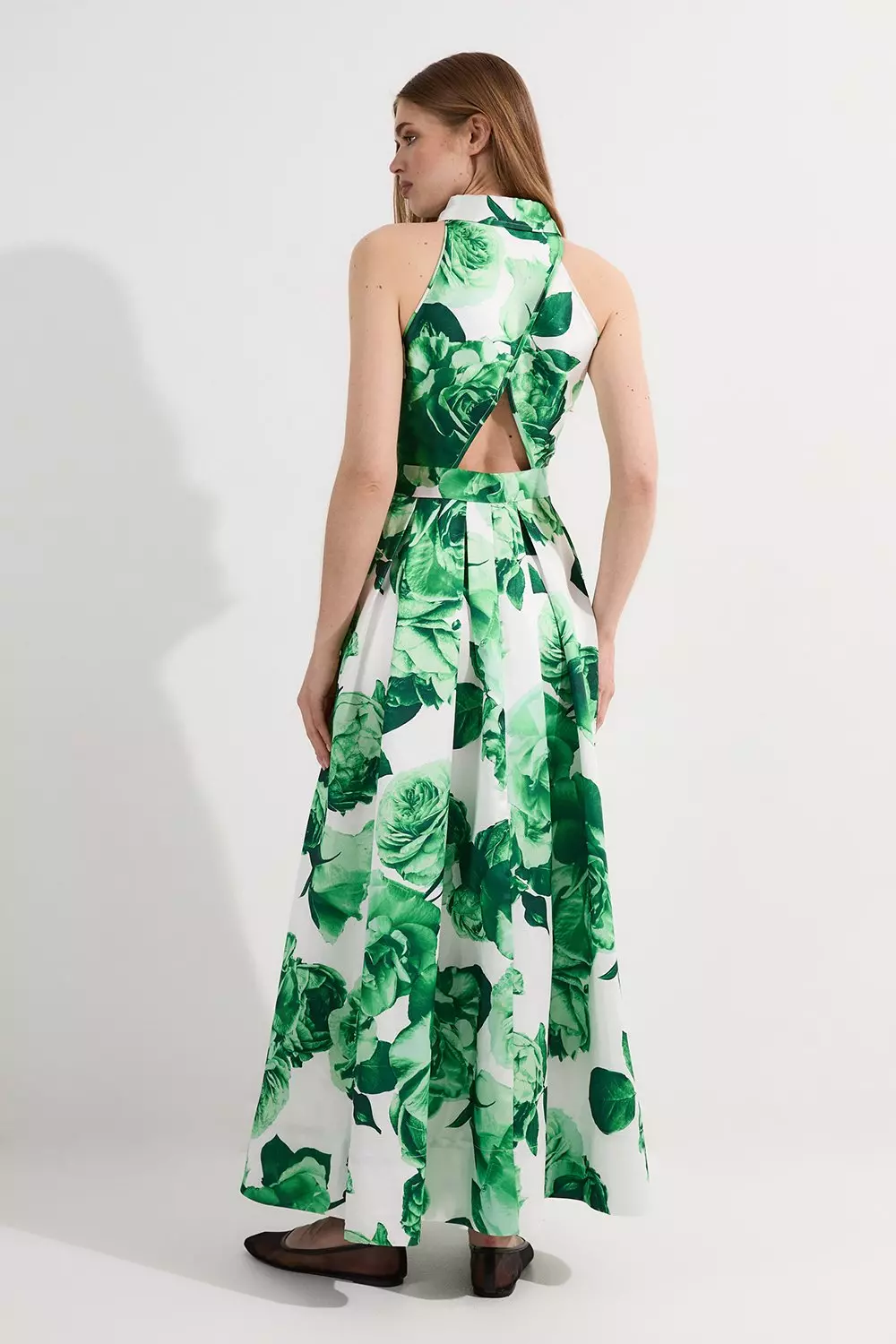 【KAREN MILLEN】グリーン ローズ ツイル マキシドレス(送料込) Karen Millen(カレンミレン) レディース - 海外通販のBUYMA
