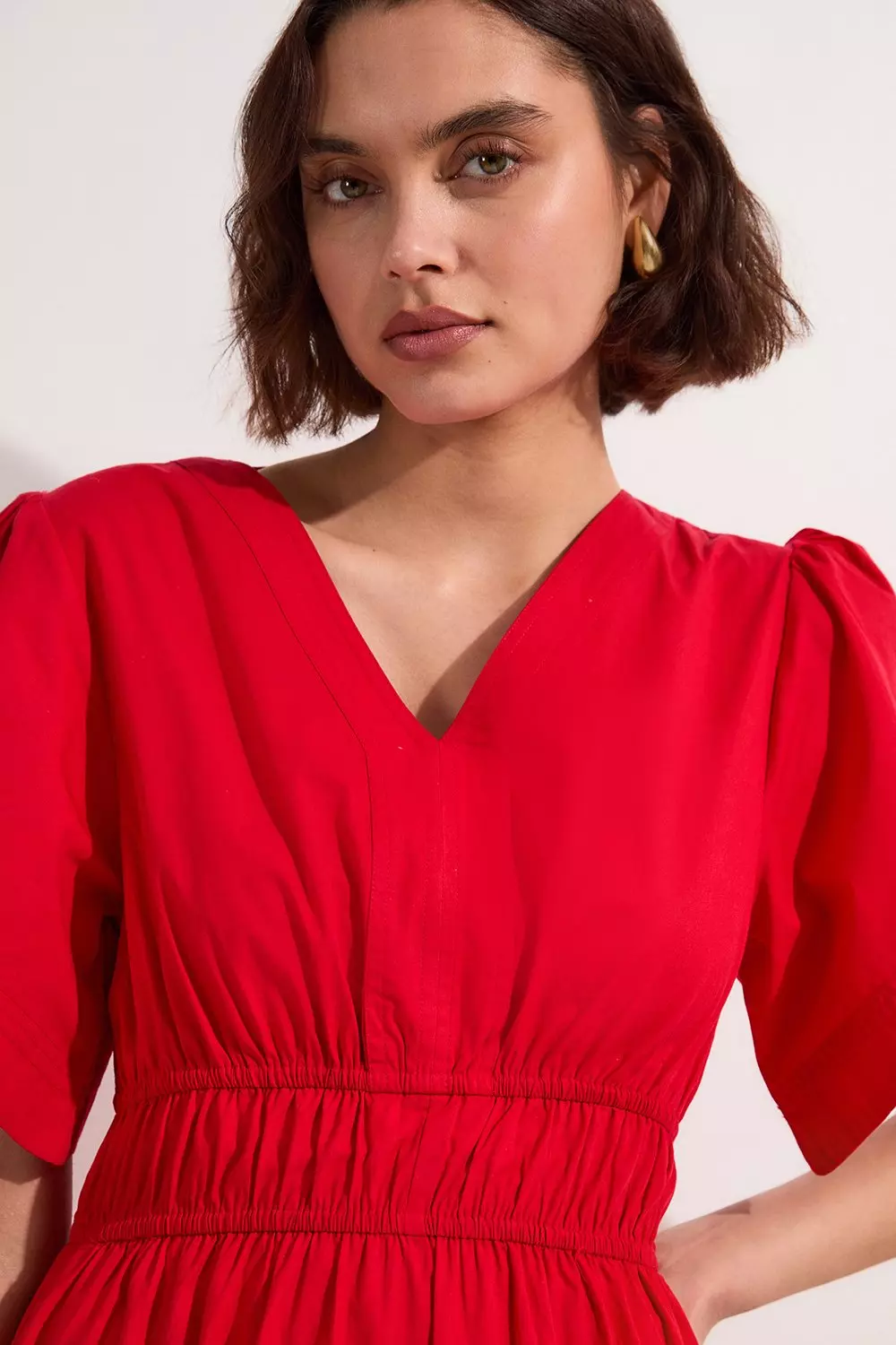 ★Karen Millen★ シャーレッドコットンティアードマキシドレス ☆Karen Millen☆ シャーレッドコットンティアードマキシドレス