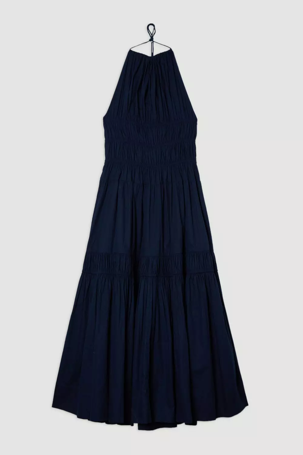 KAREN MILLEN ドレス ミディワンピース 半袖 ボタン ブルー 総レース・飾りボタン・ポケット・膝丈・スカイブルー・タイト