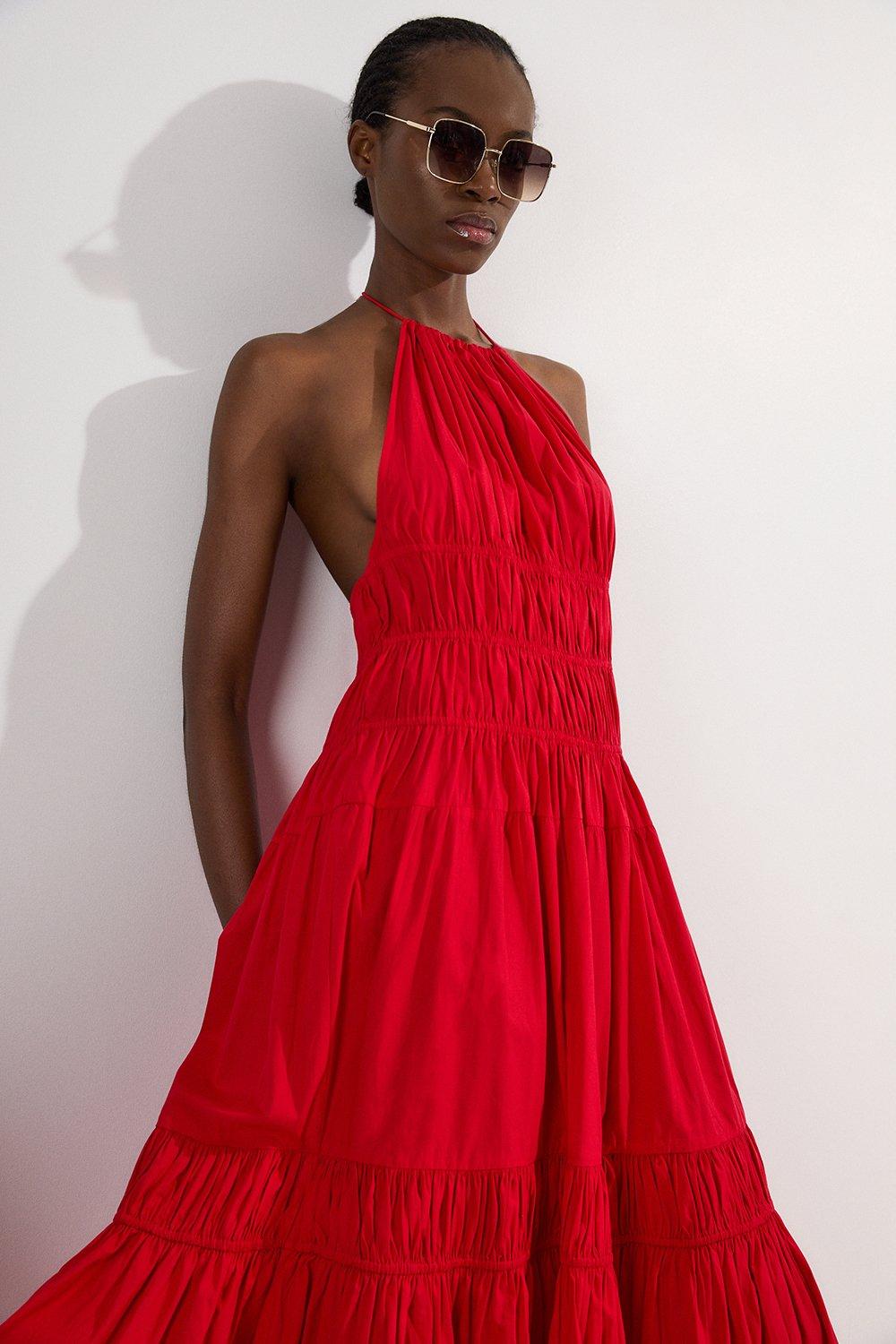 Shirred Maxi Dresses | Karen Millen US