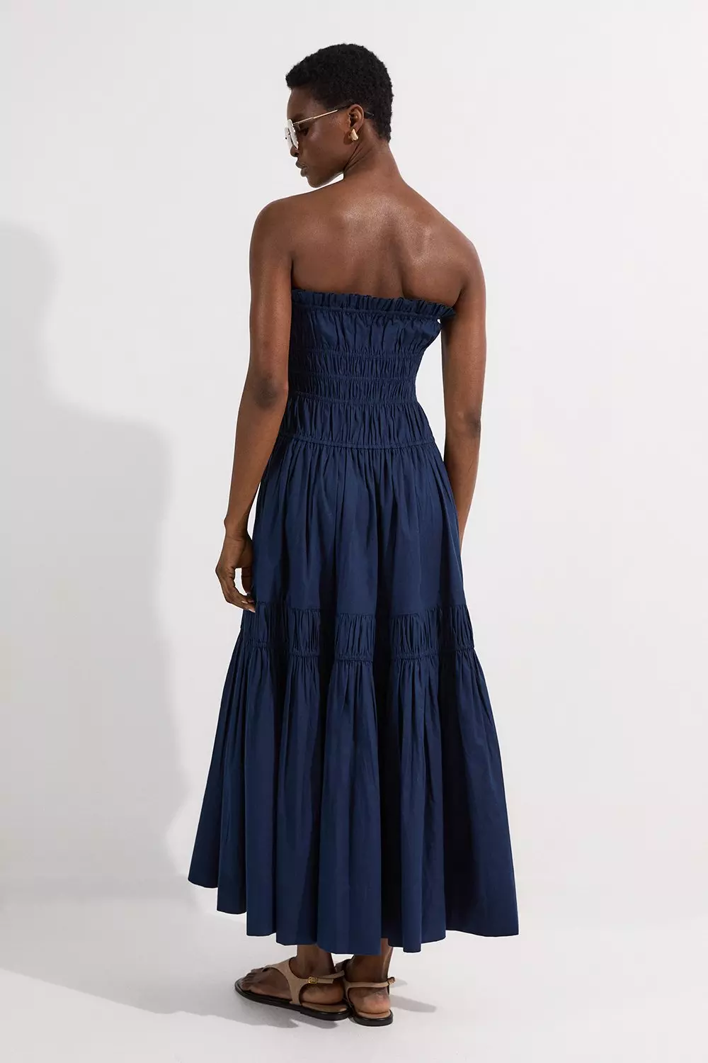 安心追跡【KAREN MILLEN】フルートスリーブニットミディドレス bkk23440_blue_xl?pdp.template