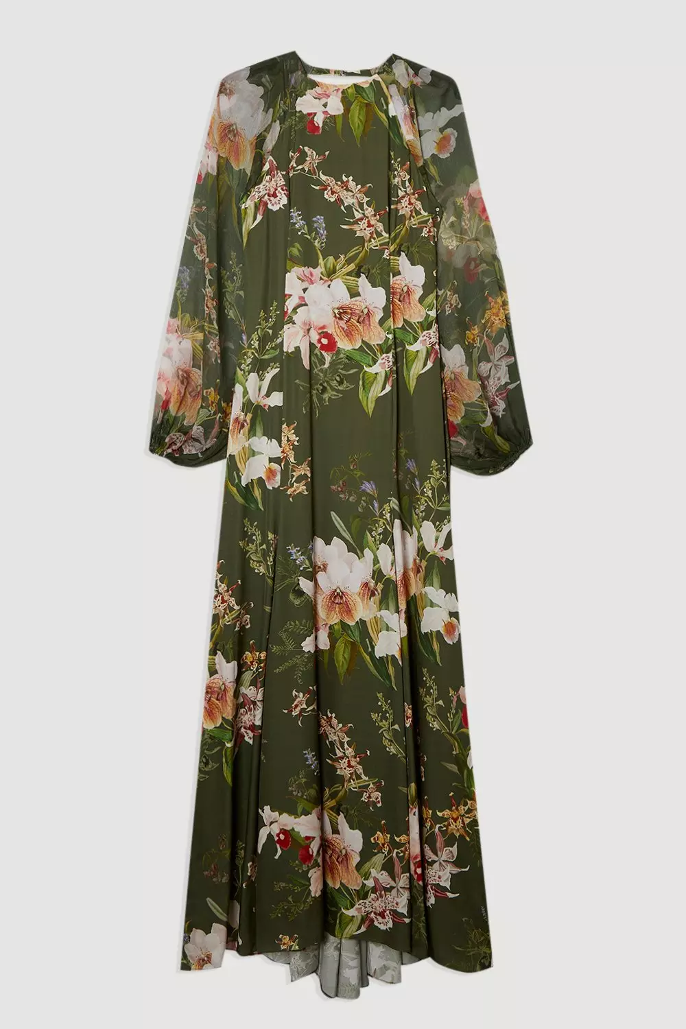 【Karen Millen】Garden Floral マキシブロムドレス ※送料込 Garden Floral Maxi Split Prom Dress | Karen Millen