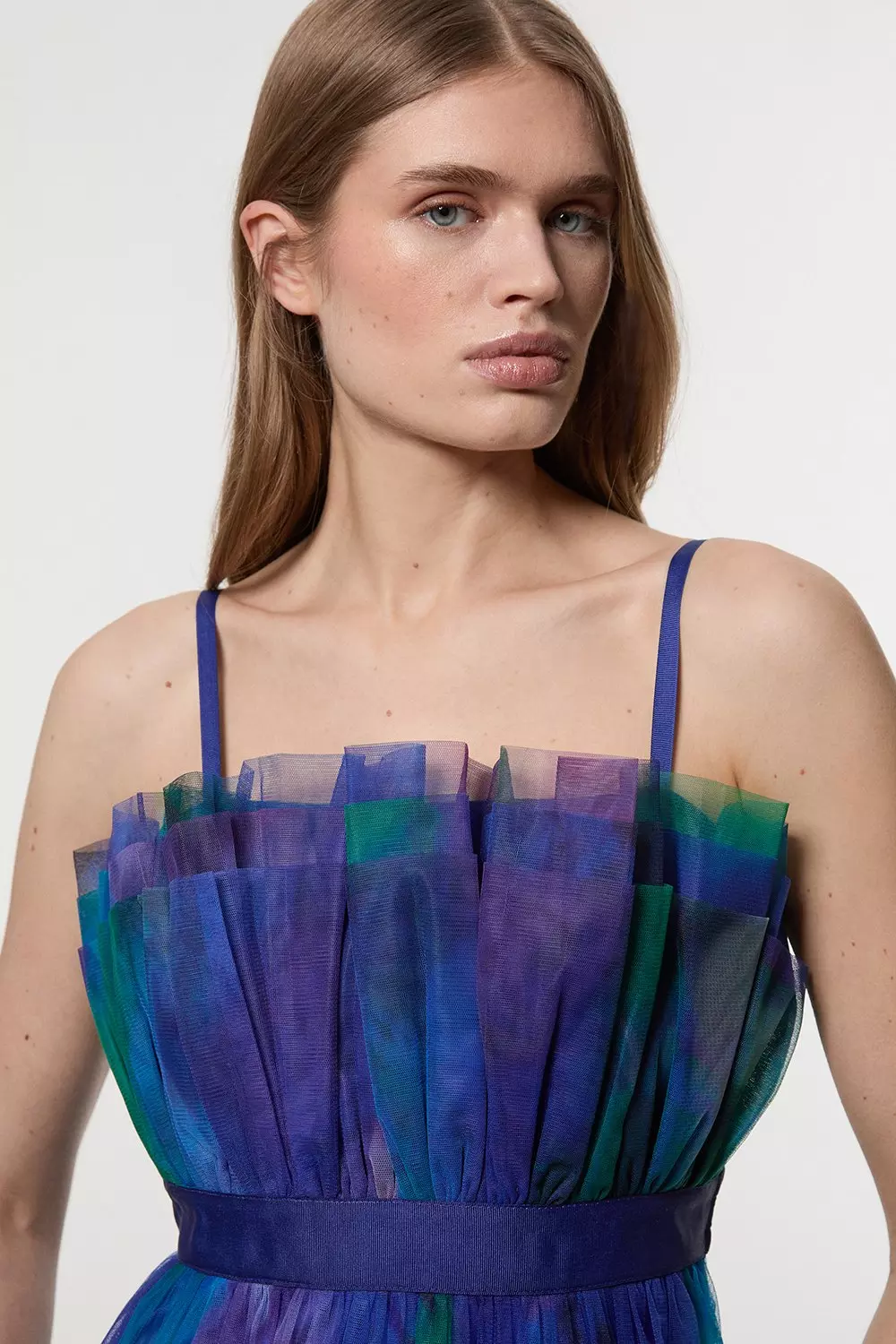 ワンピース Karen Millen Tulle Bandeau Tiered Midi Dress Tulle Bandeau Tiered Midi Dress | Karen Millen