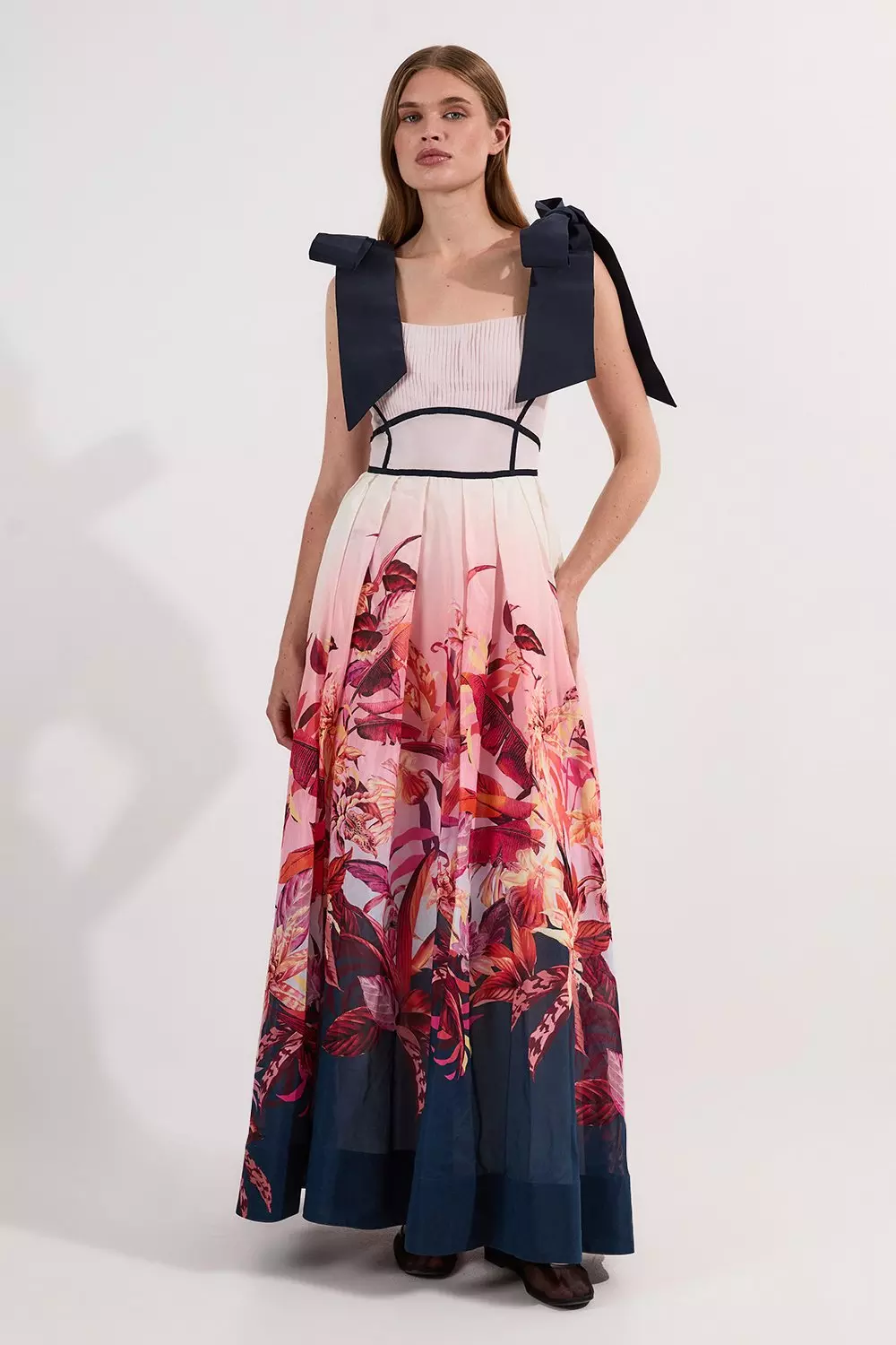 安心追跡付【KAREN MILLEN】カラーブロックフリルドレス bkk24480_lilac_xl?pdp.template