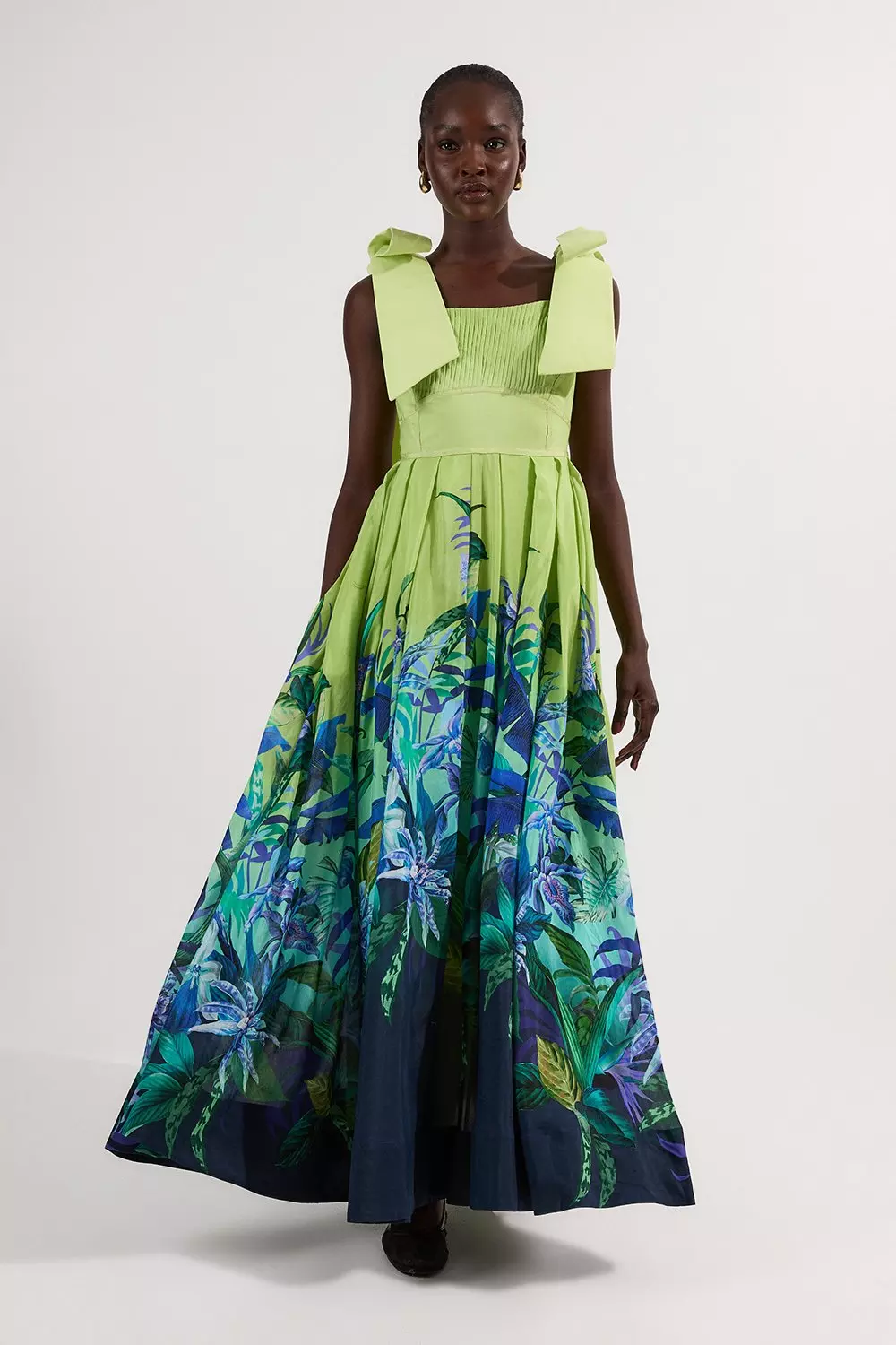 KAREN MILLEN シルク コットン フローラル 花柄 マキシ ドレス bkk23294_orange_xl?$