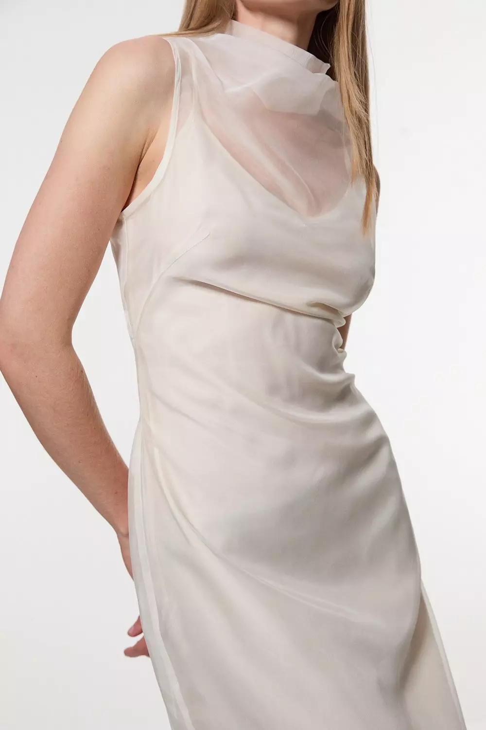 Digital Ophelia Organdie High Neck Maxi Dress | Karen Millen