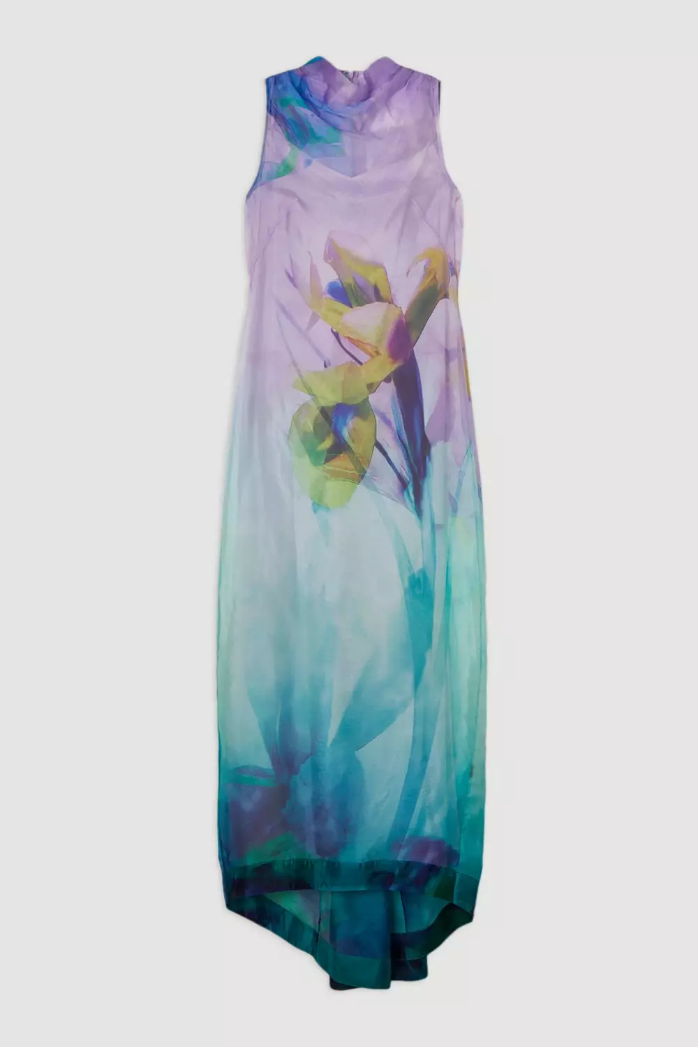 ★Karen Millen★デジタルオフィーリアオーガンジーマキシドレス Petite Digital Ophelia Floral Organdie High Neck Maxi Dress