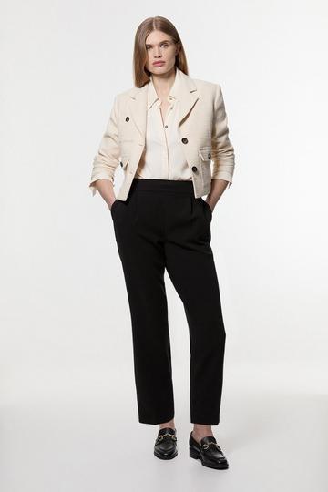 Compact Stretch Essential Tailored High Waist Slim Leg Trouser