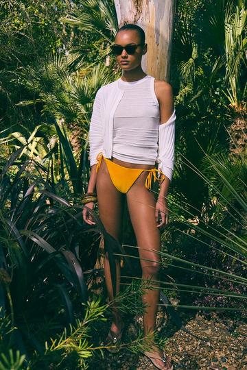 Slinky Ombre Tie Side Bikini Bottoms mango