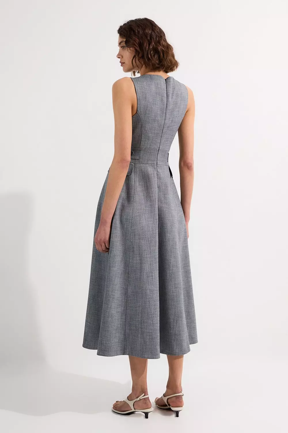 Tailored Marl Midi Dress | Karen Millen