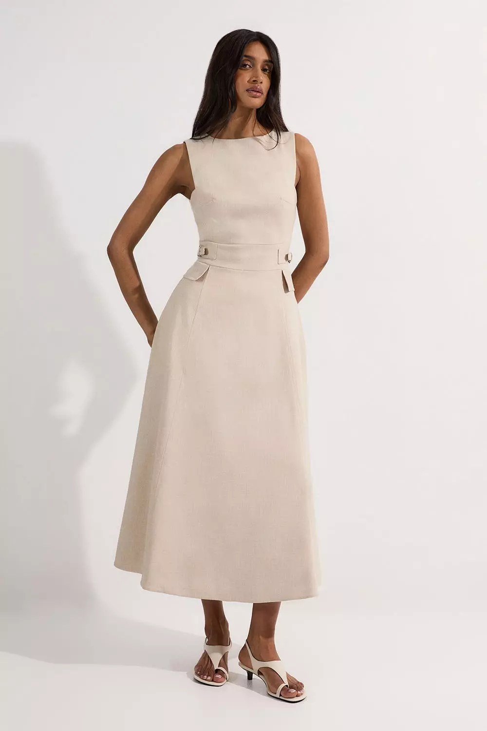 Tailored Marl Midi Dress | Karen Millen