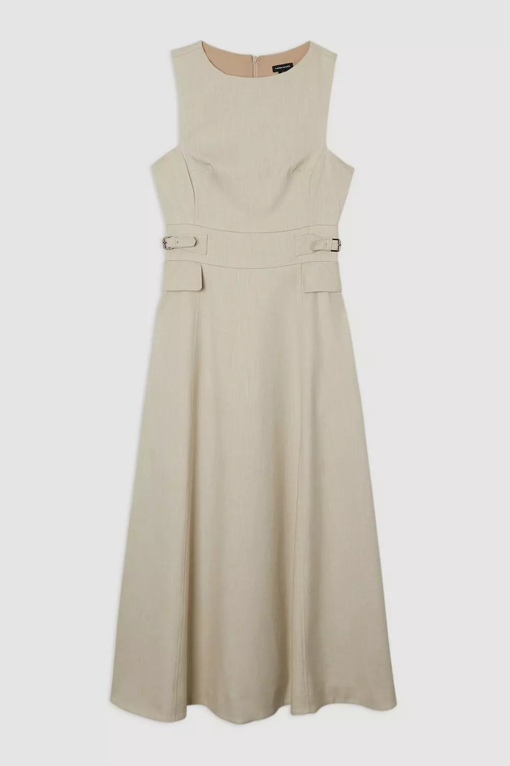 【Karen Millen】英国発！ Tailored Marl Midi Dress バックル Tailored Marl Midi Dress | Karen Millen