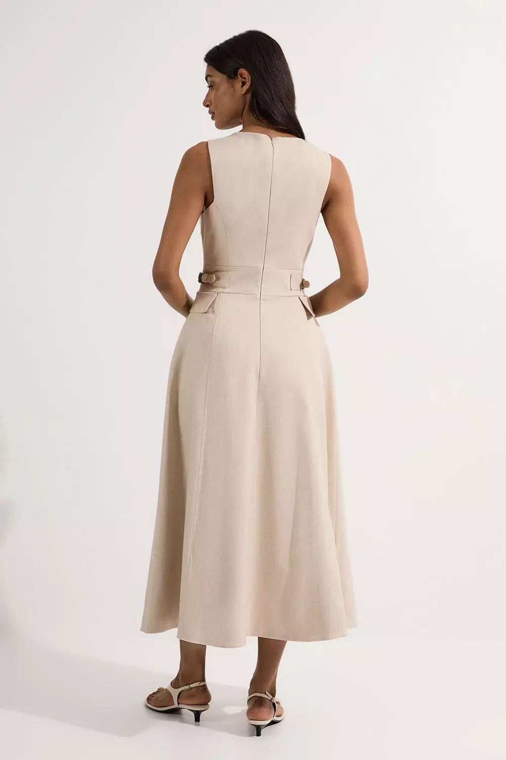 KAREN MILLEN◆Tailored Marl Strappy◆ペンシル◆ミディドレス Tailored Marl Strappy Pencil Maxi Dress | Karen Millen