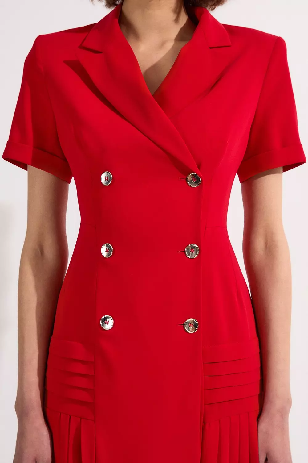 関送込【KAREN MILLEN】プリーツテーラードミディブレザードレス Pleated Tailored Midi Blazer Dress | Karen Millen