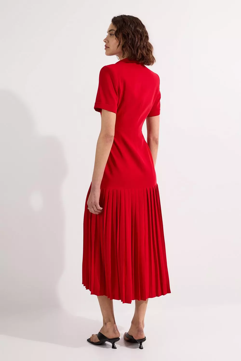 関送込【KAREN MILLEN】プリーツテーラードミディブレザードレス Pleated Tailored Midi Blazer Dress | Karen Millen