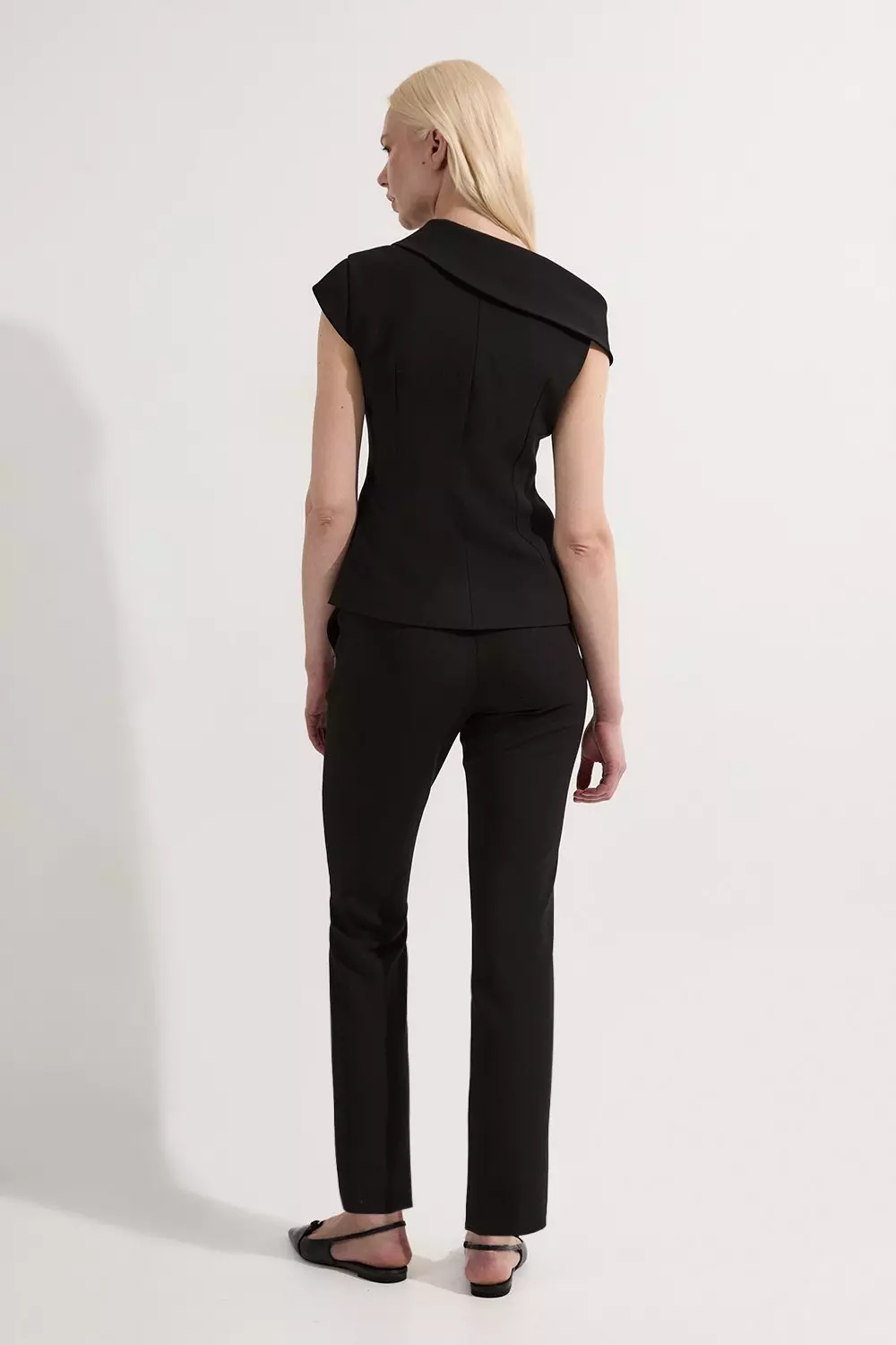 Black Compact Stretch Slim Leg Dress Pants alternative image