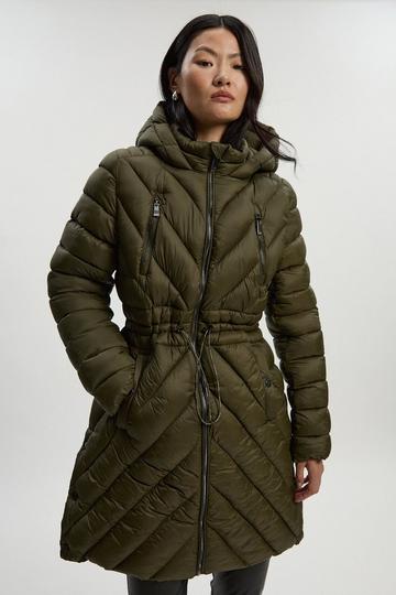 Khaki Petite Lightweight Packable Coat