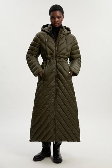 Khaki Lightweight Packable Maxi Coat