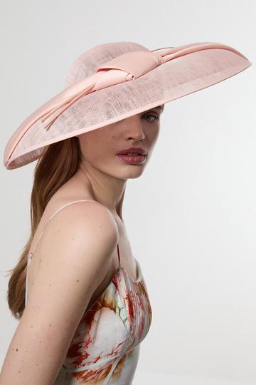 Quill Detailed Asymmetrical Fascinator blush