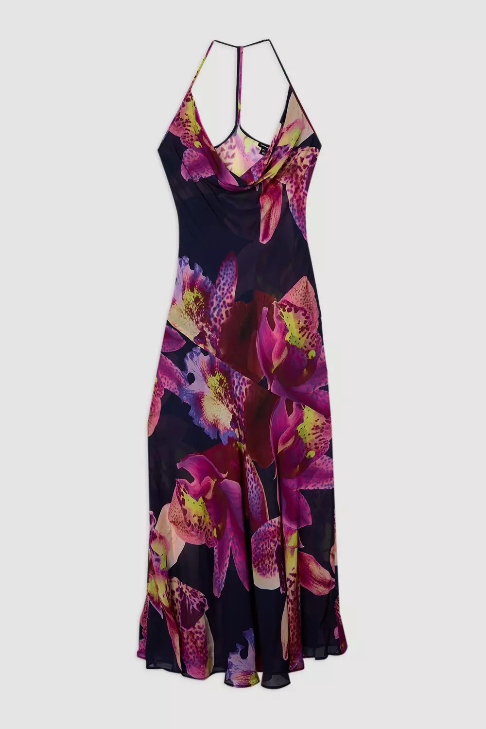 Navy Beach Viscose Georgette Photographic Floral Beach Slip Dress alternative image