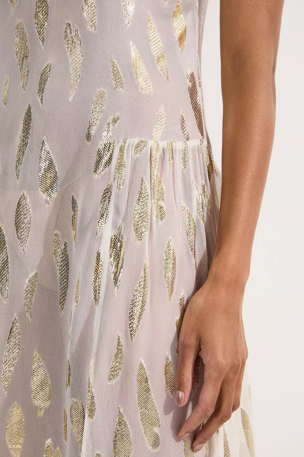 Beach Metallic Thread Strappy Maxi Dress | Karen Millen