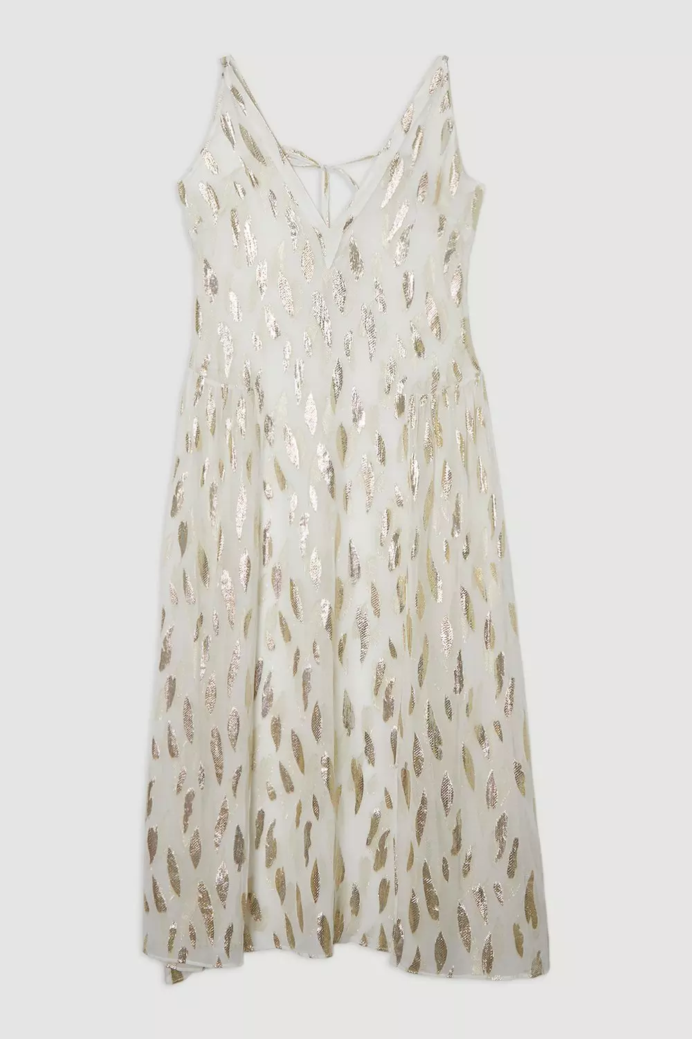 Beach Metallic Thread Strappy Maxi Dress | Karen Millen